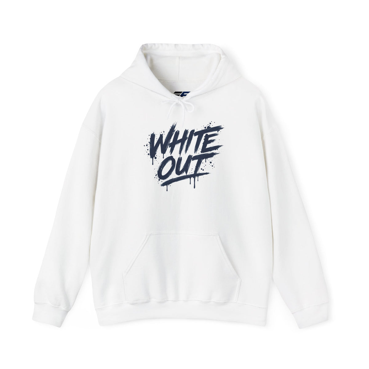 White Out Pullover Hoodie – 'We Bleed White' Graphic Winter Hoodie