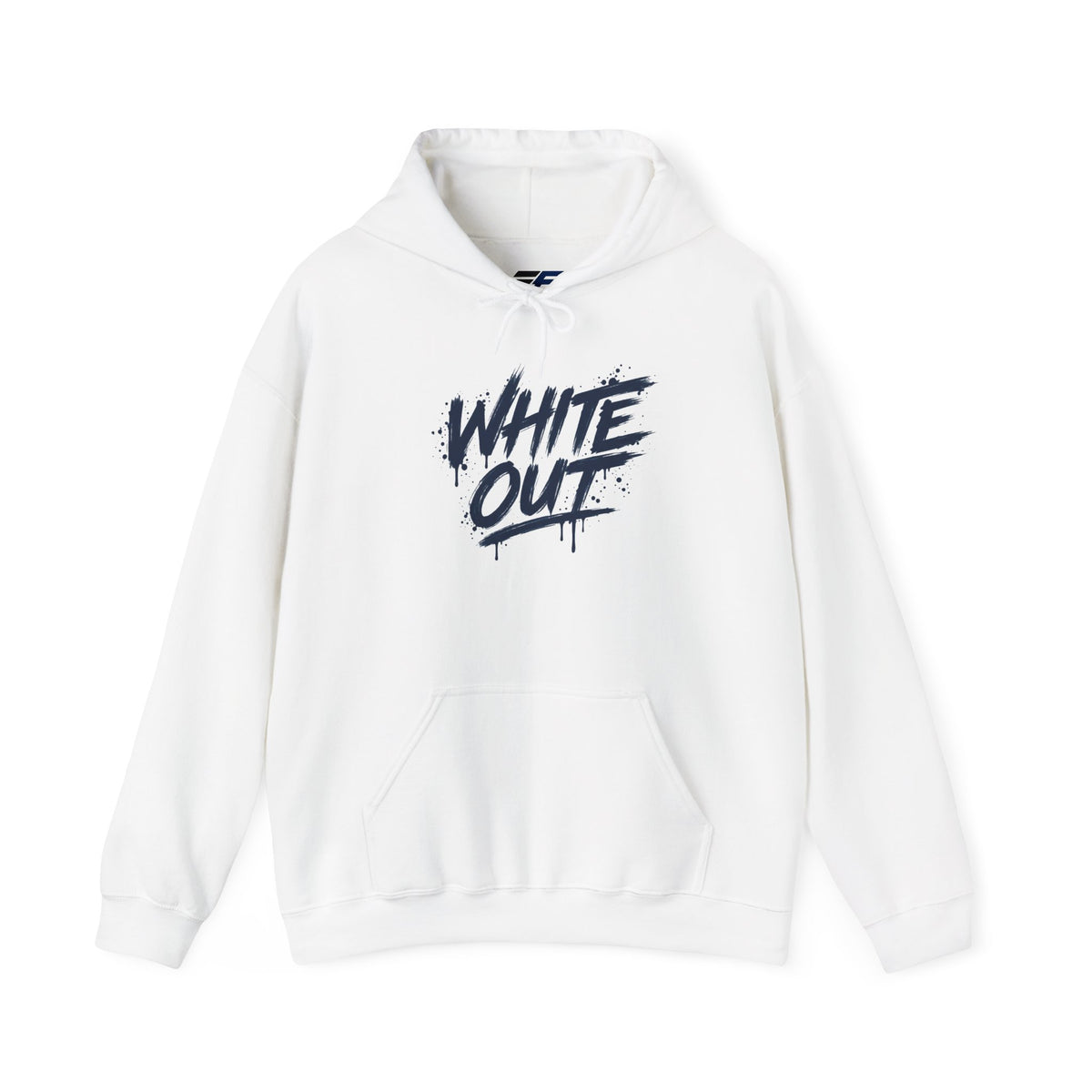 White Out Pullover Hoodie – 'We Bleed White' Graphic Winter Hoodie