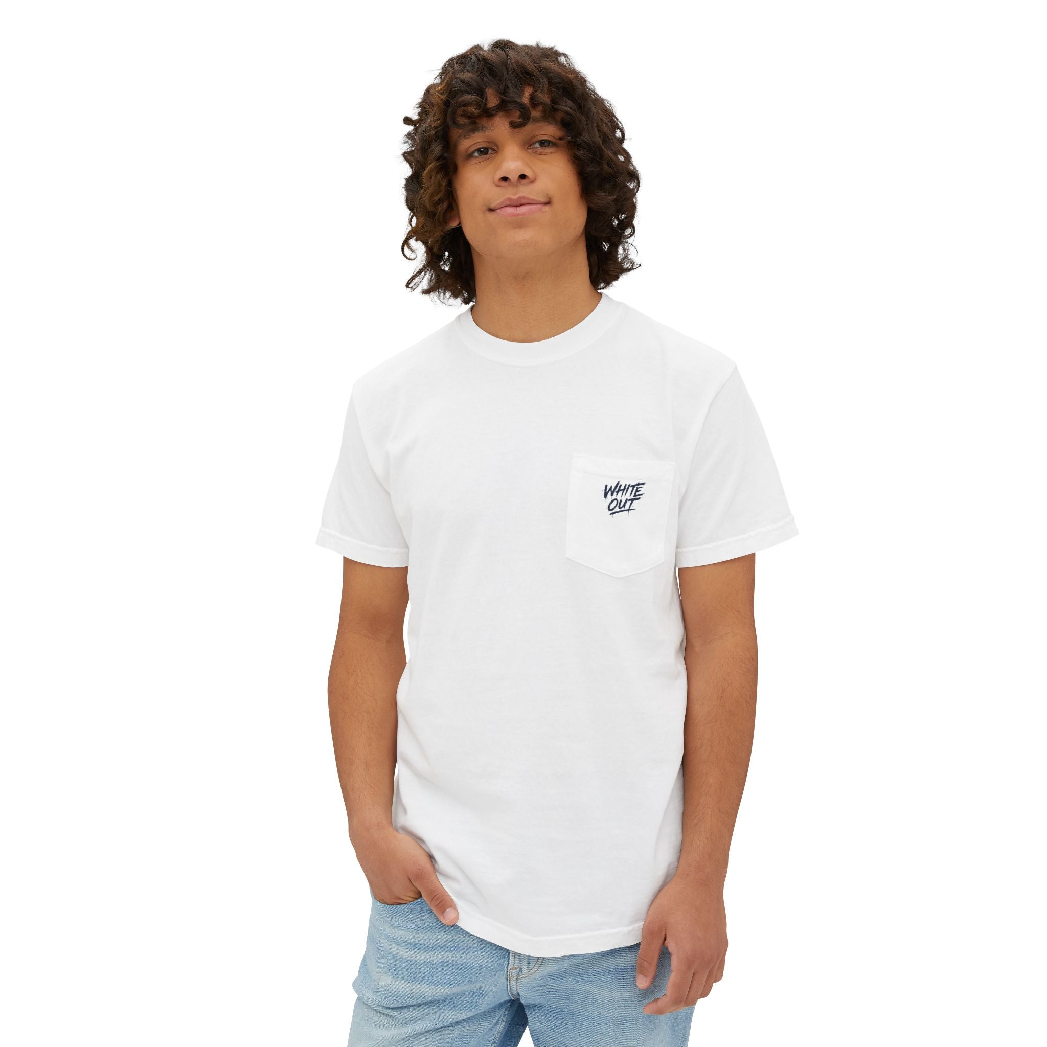 We Bleed White Football Pocket T-Shirt — College Game Day Tee