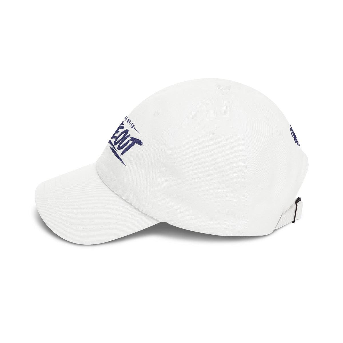 Whiteout Classic Dad Cap – 'We Bleed White' Script Baseball Hat