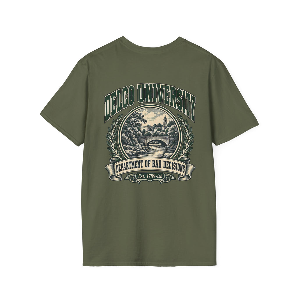 Delco University "Department of Bad Decisions" T-Shirt