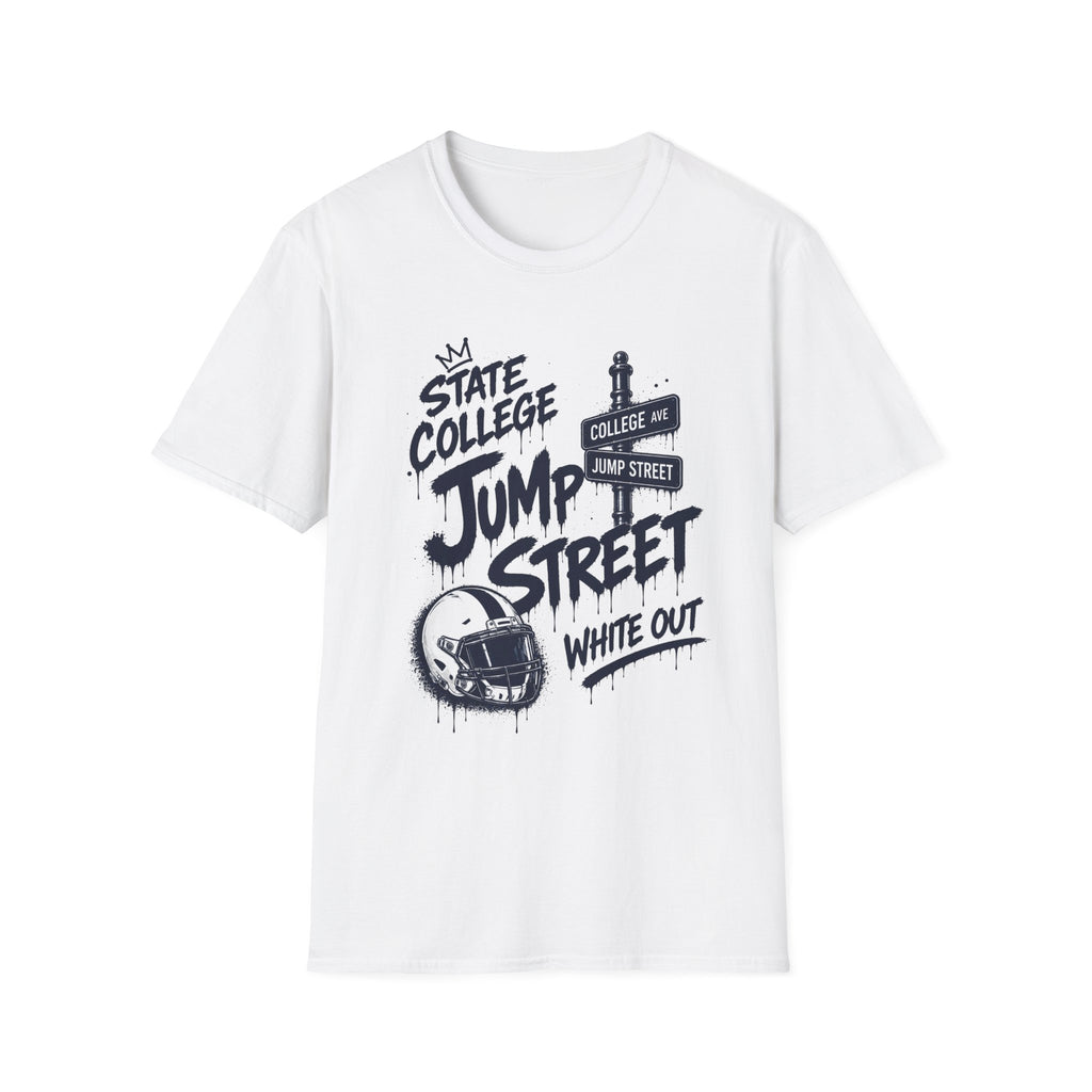 State College Jump Street T-Shirt — Vintage Street Sign College Tee - Gildan Shirt