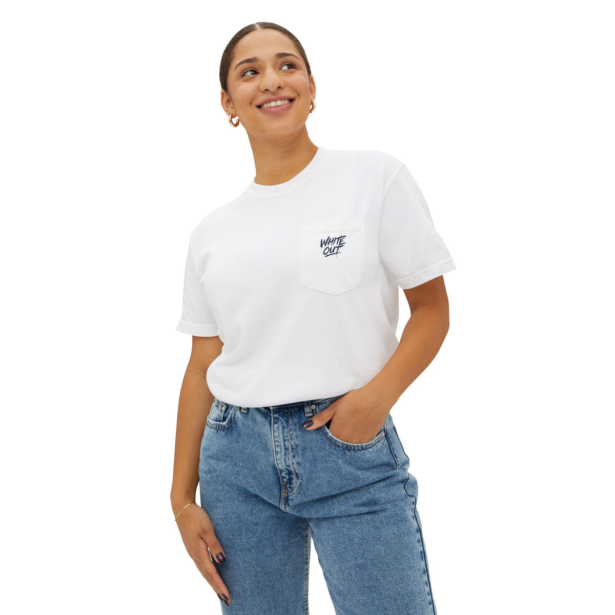 We Bleed White Football Pocket T-Shirt — College Game Day Tee